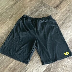Black Athletic Shorts with Logo